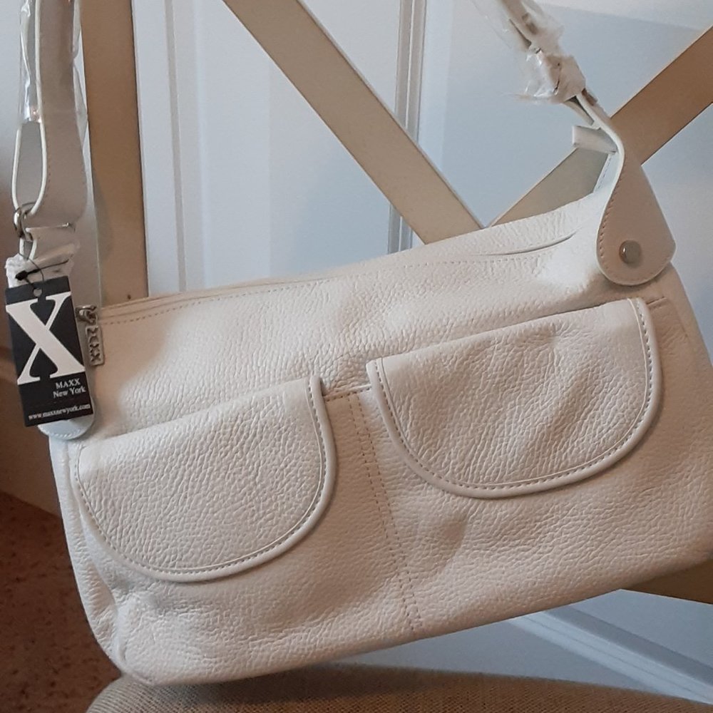 Pebbled Leather Saddle Bag w/Adjustable Strap
